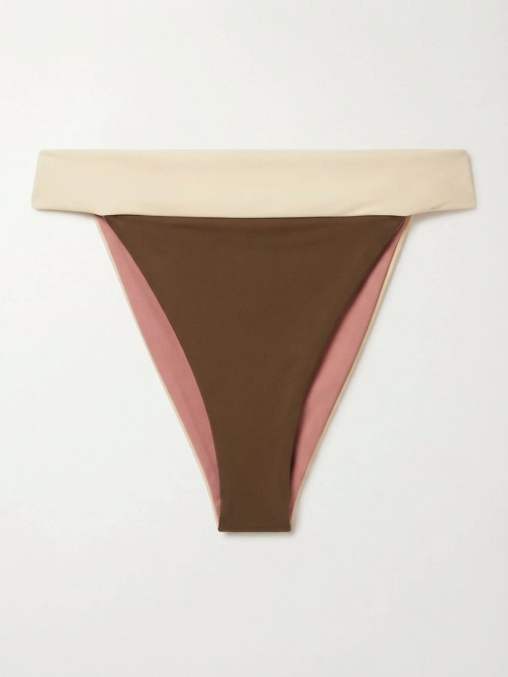 New! Free people KYA Brown Pink Camilia Reversible Swim Bottom XL 34757